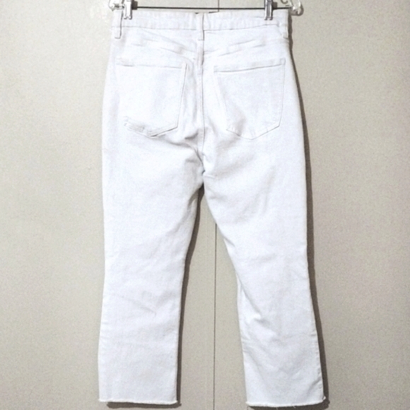 Zara High Rise Fray Hem Ankle Straight Jeans . Size 10 - Picture 6 of 12